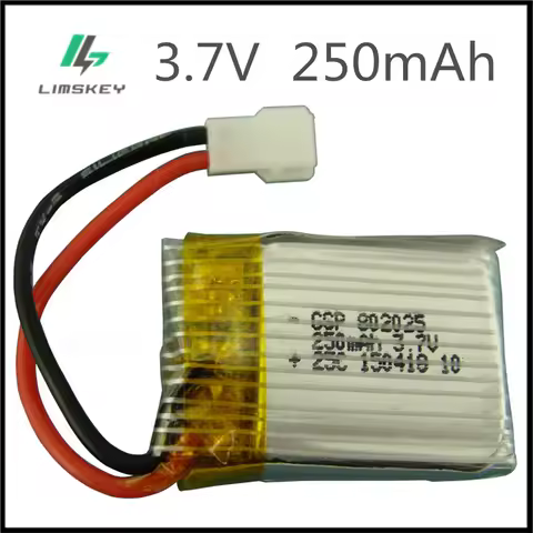 3.7V 250mAH Lipo Battery For Remote control aircraft parts 3.7 V 250 mAH XH plug 802025 25C 3.7V 1S 