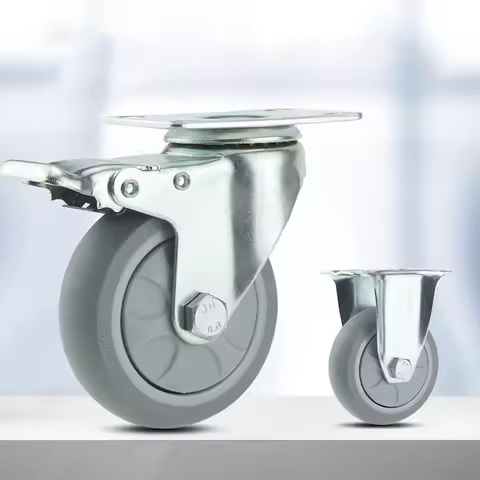 Caster Wheels Trolley Heavy Duty 3/4/5 Inch Lock Rotary Casters Cart Wheel High Load Industrial Whee