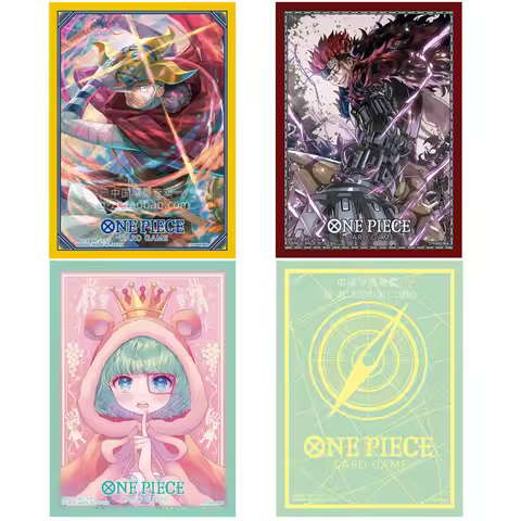 Bandai Original Anime One Piece Card Sleeves Sugar Kid Law Usopp Nami Luffy Figures OPCG PTCG Tradin