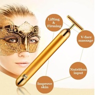 24k gold beauty bar - 24 k gold vibration facial roller massager