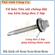 Vít Bắn Tôn Gỗ Chống Thấm Cao Cấp Mạ Kẽm Lông Đền 2 Lớp Đủ Kích Cỡ 4cm-5cm-6cm-8cm [Bao 1 Kg]