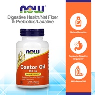 NOW Supplements, Castor Oil 650 mg with Fennel Oil, Natural Laxative, 120 Softgels