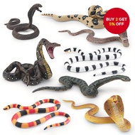 Wild Reptile Snake Figurines Realistic Cobra Python And Anaconda For Kids Learning Halloween