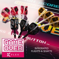 Target Darts YOU WIN K Flex Integrated Dart Flights & Shafts | Pack of 3 K-Flex, No.2 & No.6 | Short