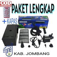 MESIN Top filter FLEET AR 650 BLUE + COTTON pump machine filter box TOP filter ph aquarium power hea
