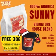 BIJI lah SUNNY Brazil Indo Sumatra Arabica Coffee Bean | House Blend | Full Body Chocolatey Nutty