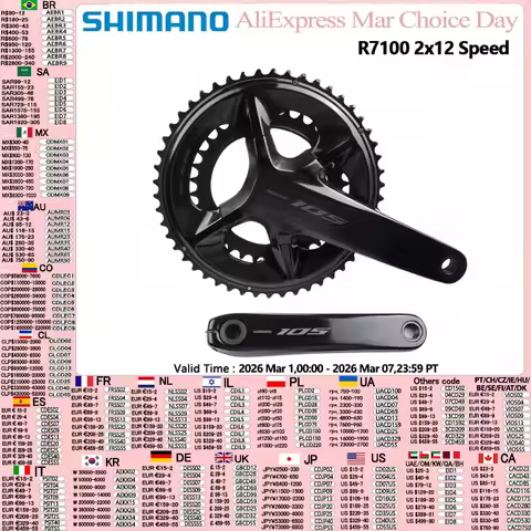 Shimano 105 R7100 Crankset 2x12 Speed R7000 2x11s 165/170/172.5/175mm 52-36T/53-39T/50-34T Road Bike