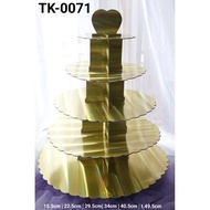 Tk-0071 Cake cupcake stand 5 Levels gold Holographic gold