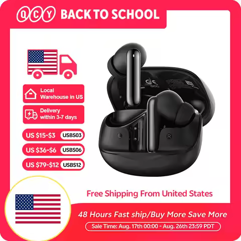 QCY Melobuds N50 ANC Bluetooth 5.4 Wireless Earphones Active Noise Cancellation 6 Mics Clear Call Ea
