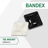 BANDEX Adhesive Tape Cable Tie Velcro Backboard Storage White Black 100 Pieces/1 Pack