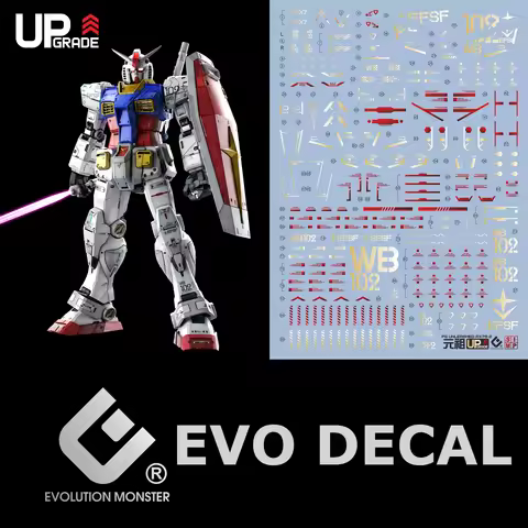 EVO Decal for PGU 1/60 PG UNLEASHED RX78-2 Model Kits Golden Stickers for Assembling Model Hobby DIY