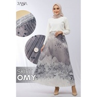 Premium Pleated Long Skirt Bottom with Omi Motif