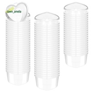 100 Pcs 2.4 Oz Valentine'S Day Heart Shaped Containers Plastic Box with Lids Reusable Small Portion 