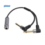 SAMO 6.35mm Female to Dual Male, 6.35mm Connector 30cm Length 1/4in Stereo to Dual 6.35mm Mono, Plug
