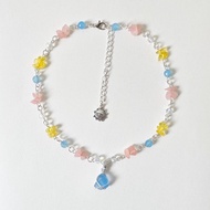 Crystal snow bts necklace