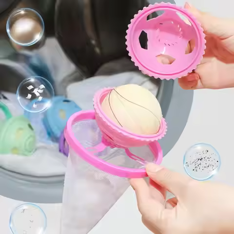 Pet Hair Remover for Laundry Floating Reusable Built-In Filter Sponge Laundry Dog Hair Remover for P