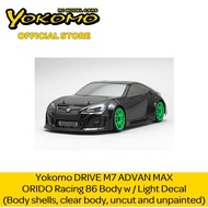 Yokomo DRIVE M7 ADVAN MAX ORIDO Racing 86 Body w / Light Decal (SD-M786B) (clear, uncut and unpainte