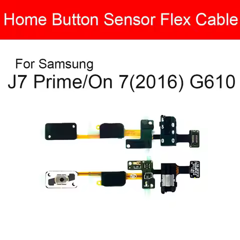 Home menu return Button Flex Cable For Samsung Galaxy J7 Prime On 7(2016) G610 Audio Jack Flex Ribbo