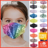 Beautiful children's masks Sequins Mask Breathable Washable and Reusable Mouth Mask Face Mask Kids Face Cover  Adjustable cotton mask cloth mask