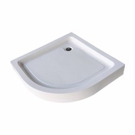 Heritage ถาดรองตู้อาบน้ำพร้อมสะดือแบบเข้ามุมโค้ง ขนาด 900x900x150mm. ABS-07 สีขาว สีขาว