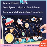 Eight Planets Outer Space Solar System Jigsaw Puzzle Board Game - Educational Toy and Gift for kids