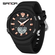 SANDA Multifunction Student Watch Dual Display DST Time Sync Sports Partner Unisex Gift