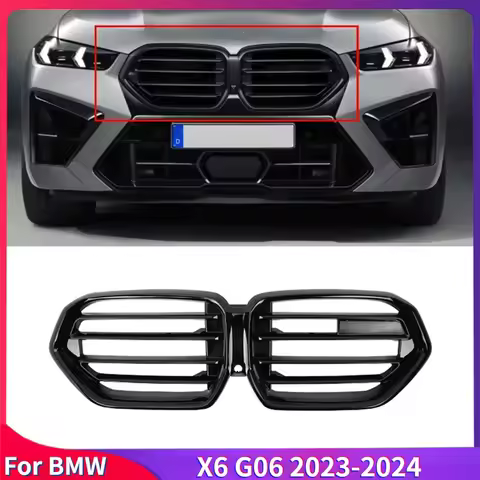 Front Radiator Kidney Bumper LCI Hood Grille For BMW X6 G06 2023-2024 xDrive30i 40i M60i M50D XDrive