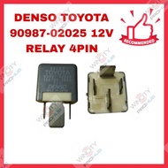 PERODUA MYVI / ALZA /TOYOTA HEAD LAMP RELAY DENSO 90987-02025 12V RELAY 4PIN