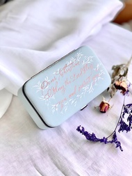 【客製化禮物】防塵耳環飾品收納盒 首飾盒 交換禮物