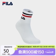 FILA 斐乐官方2024女袜中腰中筒袜时尚舒适运动休闲袜