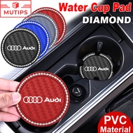 Audi Car Water Cup Pad Drill Coaster Cup Holder Silicone Anti-slip Mat For A3 8l 8Y A1 Q5 TT mk2 A5 