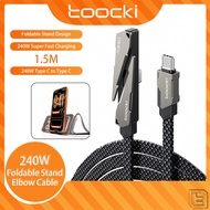 Toocki PD240W 140W 100W Elbow Type C Fast Charging Cable Foldable Stand Elbow Cable PD3.1 Type C to 