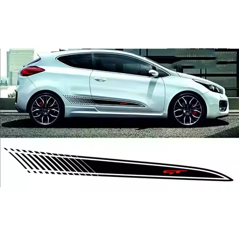 for Kia Pro Ceed Vinyl Side PAIR STRIPES - Decals Stickers GT Line Graphics da4-0002