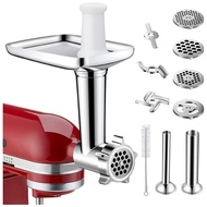 Meat Grinder Blades Attachment Sausage Stuffer Accessories for KitchenAid Stand Mixer All Metal Meat Mincer for Food