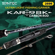 SANTEC - KAR 98K CARBON ROD - 2 SECTION ULTRA LIGHT GAME SPINNING ROD