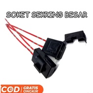 SOCKET FUSE BOX/ LARGE DX FUSE HOUSING SOCKET/ WITH COPPER STRING CABLE FUSE SOCKET/ BLACK FUSE BOX 