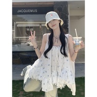 Floral print camisole top, Korean style, women's fashion Y7IO