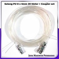 SELANG ANGIN PU /SELANG ANGIN BAHAN POLIYUTREN UNTUK SPRAYGUN/SELANG ANGIN KOMPRESOR 8 X 5mm