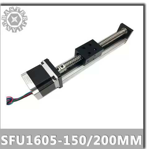Ball Screw SFU1605 Stage D High Precision effective stroke 150/200mm Linear Guide Rail Actuator Syst