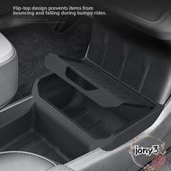 JONY Center Console Storage Box, TPE Material Standard Size Central Tray Organizer, for Tesla Model 