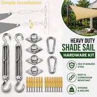 Shade Sail Hardware Kit Stainless Steel Turnbuckle Snap Hook Pad Eye Adjustable Heavy Duty