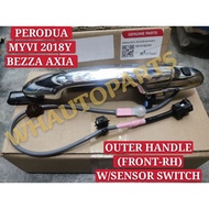 OUTER HANDLE (100%ORIGINAL) (FRONT-RH) PERODUA MYVI 2018Y BEZZA AXIA (W/SENSOR SWITCH)(DEPAN-KANAN) 