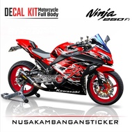 Stiker Ninja 250 Fi- Bercak Kanji merah