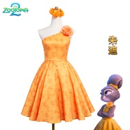 Zootopia Rabbit Officer Judy Cosplay Costume - Yellow Dress