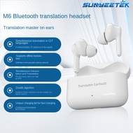 หูฟังแปล M6เครื่องแปลอัตโนมัติหูฟังรองรับการแปลออนไลน์ออฟไลน์ชุดหูฟังไร้สาย127ภาษา