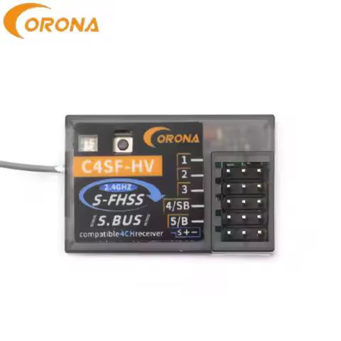 CORONA C4SF C4SF-HV 2.4GHz 4 Channels S-FHSS/FHSS SBUS Compatible Receiver For FUTABA 3PV/7PX/4PLS/4