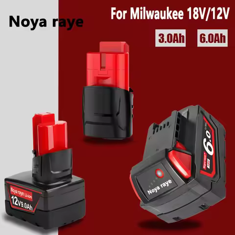 12V 18V M12 M18 Lithium Battery 3Ah 6Ah 9Ah Rechargeable Power Source Compatible with Milwaukee Tool