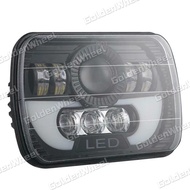 2PCS Lampu LED Daymaker Kotak 7 Inch Jeep Feroza Lampu Depan LED Persegi Kotak 90W Jeep Katana Feroz