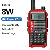 วิทยุสื่อสารวิทยุสื่อสาร Baofeng UV-5R + Plus 10W/8W Tri-Band Talkie 30กม. การอัปเกรดวิทยุพกพา UV-5R