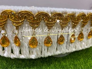[Meter] Renda / Renda Hiasan / Renda Diamond / Renda Batu / Renda Manik / Lace / Diamond Lace / Bell